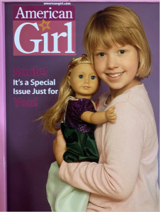 Melaine and doll on AG magazine
